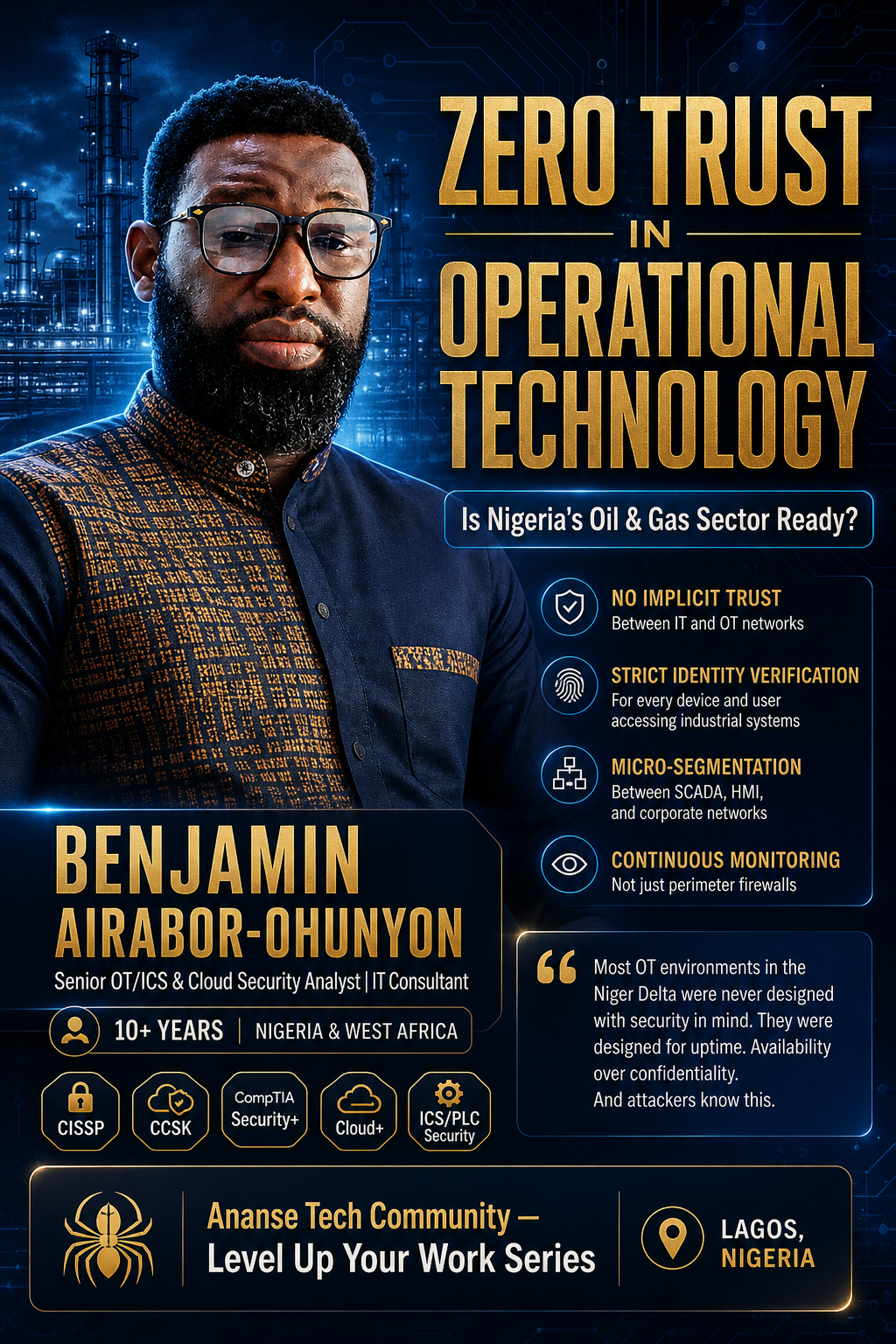 Zero Trust in Operational Technology event poster